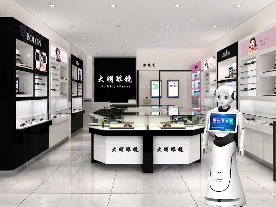 新零售迎宾机器人逐渐运用在眼镜店内各环节